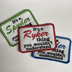 It's a Ryker Spyder thing patch Can Am Ryker Patch choose your color Motorcycle patches leather vest Motorcycle Rider Ryder