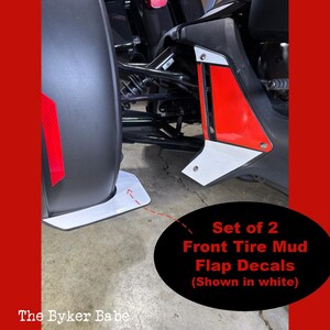 Ryker Can Am Front Mud Flap set of 2 Decal Ryker Motorcycle Custom Vinyl Decal  personalize your ride accent OEM colors Can Am Ryker
