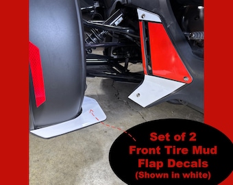 Ryker Can Am Front Mud Flap set of 2 Decal Ryker Motorcycle Custom Vinyl Decal  personalize your ride accent OEM colors Can Am Ryker