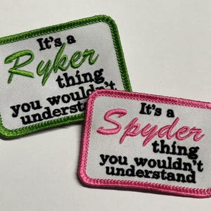 It's a Ryker Spyder thing patch Can Am Ryker Patch choose your color Motorcycle patches leather vest Motorcycle Rider Ryder