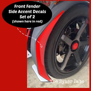 Ryker Can Am Front Fender Side Accent set of 2 Decals Ryker Motorcycle Custom Vinyl Decal  personalize your ride accent OEM colors