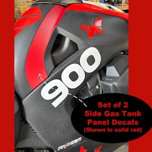 Ryker Gas Tank Panel Can Am Decal Set, Ryker Motorcycle Custom Vinyl Decal,  personalize your ride accent OEM colors Can Am Ryker Body Panel