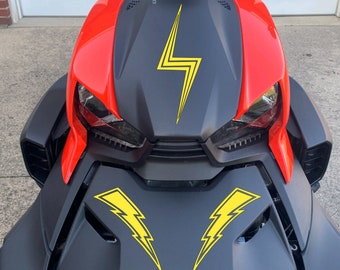Lightning Bolt Decals Ryker Spyder Motorcycle Custom Vinyl Decal Swirl Car Decal Leopard Cow Print Can Am Ryker Decals Trike