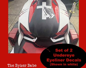 Ryker Can Am Eyeliner set of 2 Decal Ryker Motorcycle Custom Vinyl Decal  personalize your ride accent OEM colors Can Am Ryker