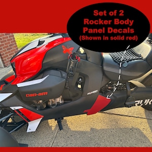 Ryker Rocker Panel Can Am Decal Set, Ryker Motorcycle Custom Vinyl Decal,  personalize your ride accent OEM colors Can Am Ryker Body Panel
