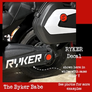 Can Am Ryker Sport Word Decals Ryker Motorcycle Custom Vinyl Decal  personalize your ride OEM colors Can Am Ryker Swing Arm
