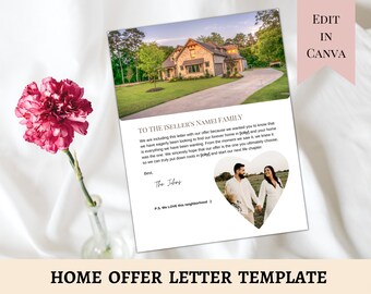 Editable Home Offer Letter | Customizable Buyers Love Letter | Simple Buyer Offer Letter | Minimal Letter to Seller | Real Estate Letter