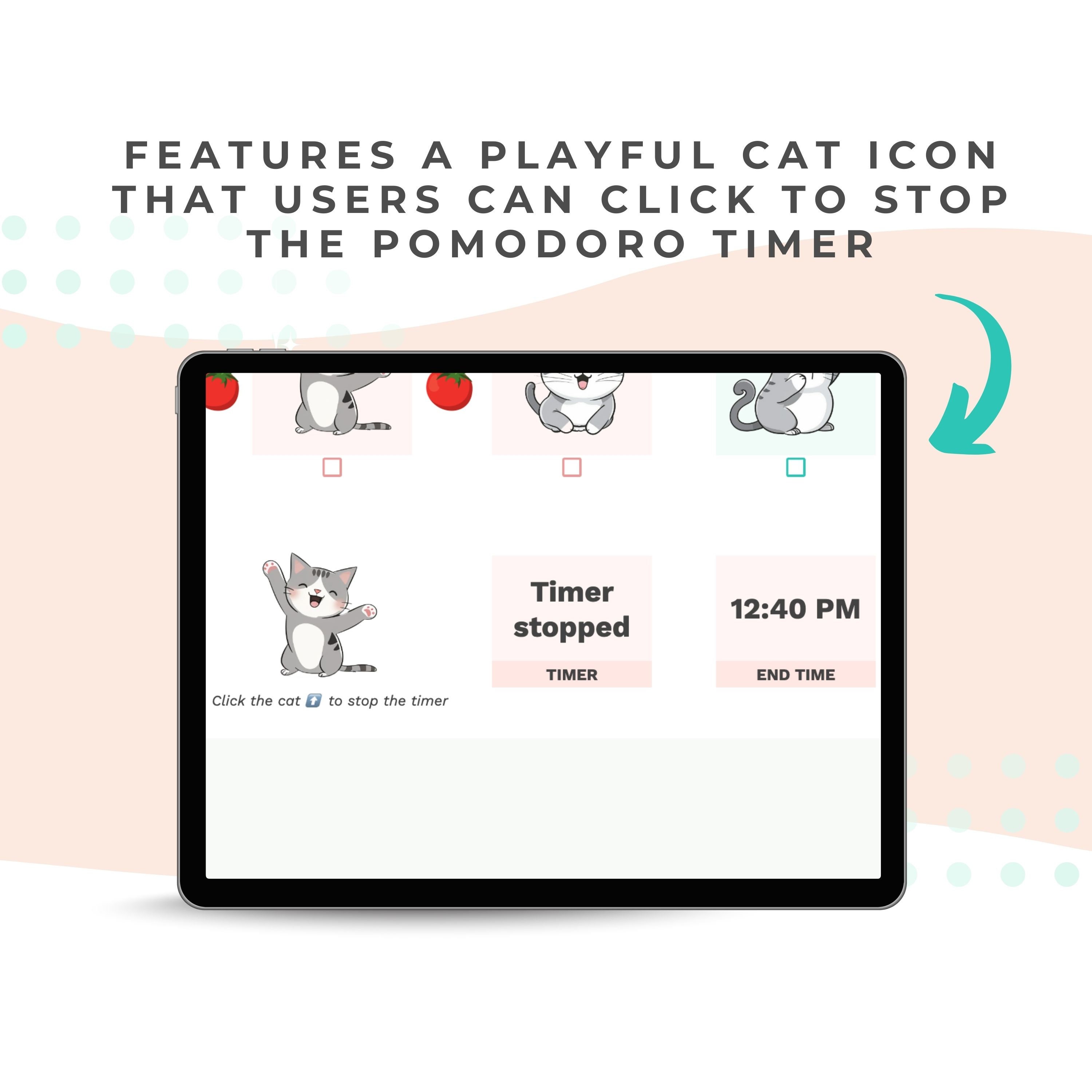 Pomodoro Timer and Tracker, Productivity Tracker, Pomodoro Timer Cat ...