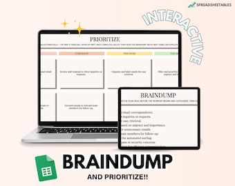 Brain Dump and Prioritize Your Tasks, Braindump Planner, Tasks Prioritization, Productivity Boost, Effective Planning, Mind Declutter