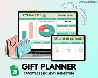 Holiday Gift Planner and Tracker, Shopping & Budget Planning for a Stress Free Christmas! Season Organizer with address book and card track