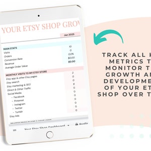 Etsy bokföringsmall för Etsy-säljare, vinst- och förlustkalkylblad, spårning av bäst presterande listningar och viktiga mätvärden för framgång i Etsy-butiken bild 5
