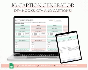El generador de subtítulos para redes sociales, la planificación de contenido de Instagram, los ganchos de Instagram de DFY y los subtítulos para carretes virales crean contenido viral atractivo