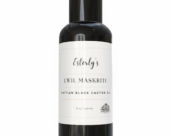 Esterly's Haitian Black Castor Oil | Pure Unrefined Lwil Maskriti for Hair & Skin