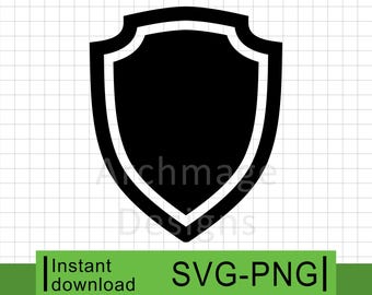 Shield Double Outline #4 - PNG & SVG
