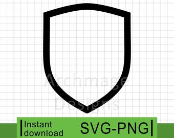 Shield Outline #3 - PNG & SVG