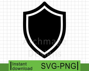 Shield Double Outline #12 - PNG & SVG