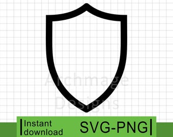 Shield Outline #8 - PNG & SVG