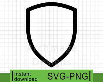 Shield Outline #9 - PNG & SVG