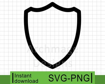 Shield Outline #7 - PNG & SVG