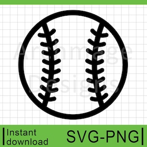 Baseball ball PNG & SVG, Softball ball Cut File, Commercial Use, Instant Digital Download, Clipart