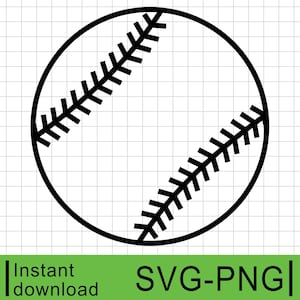 Baseball ball SVG #2, Softball Cut File, Commercial Use, Instant Digital Download, Clipart