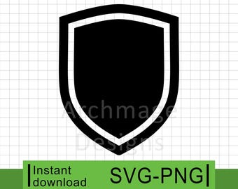 Shield Double Outline #3 - PNG & SVG
