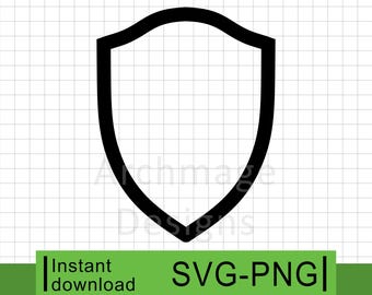 Shield Outline #2 - PNG & SVG
