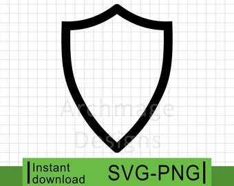 Shield Outline #10 - PNG & SVG