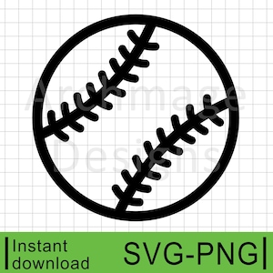 Baseball ball, Baseball SVG, Baseball Cut File, Commercial Use, Instant Digital Download, Clipart