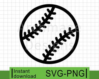 Baseball Ball - SVG & PNG (Digital Download)