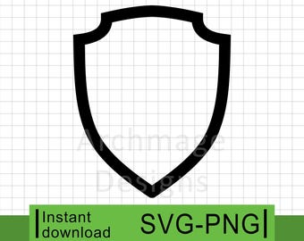 Shield Outline #4 - PNG & SVG