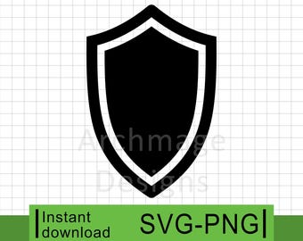 Shield Double Outline #1 - PNG & SVG