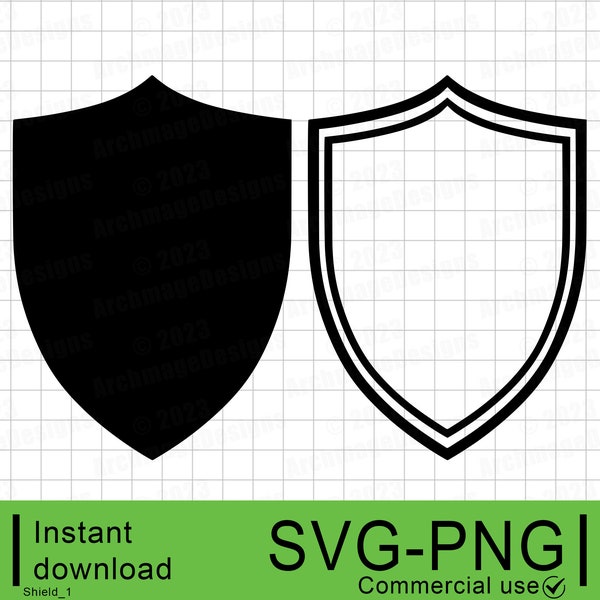 Medieval Shield SVG, Shield Silhouette, Commercial Use, Instant Digital Download, Clipart, PNG, SVG