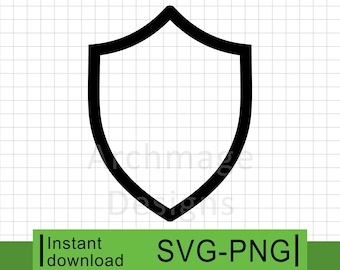 Shield Outline #12 - PNG & SVG