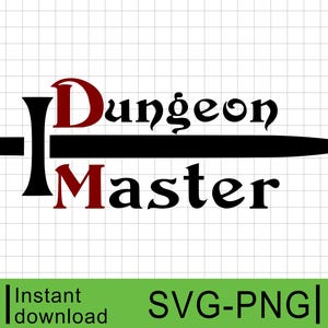 Dungeon Master SVG, Dungeons and Dragons svg, Dungeon Master, Cut File, Commercial Use, Instant Digital Download, Clipart, SVG, PNG
