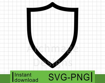 Shield Outline #5 - PNG & SVG