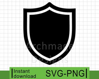 Shield Double Outline #6 - PNG & SVG