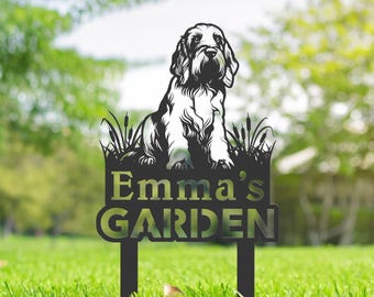 Personalized Spinone Italiano Metal Garden Sign, Custom Yard Decor