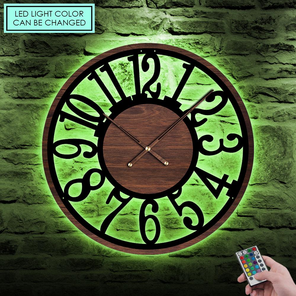 Amazon.com: Warminn Atomic Glow in The Dark Wall Clock  Mid-Century modern Furniture Inspired Glow In The Dark Wall Clock New! main image 1