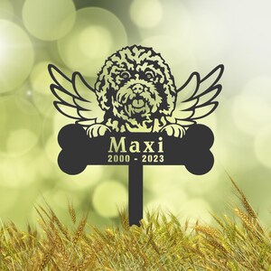 Personalized Cavapoo Dog Memorial Stake, Metal Stake, Sympathy Sign, Pet Grave Marker, Remembrance Stake
