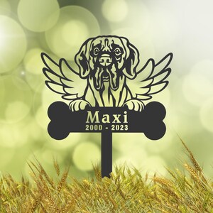 Personalized Great Dane Dog Memorial Stake, Metal Stake, Sympathy Sign, Pet Grave Marker, Remembrance Stake