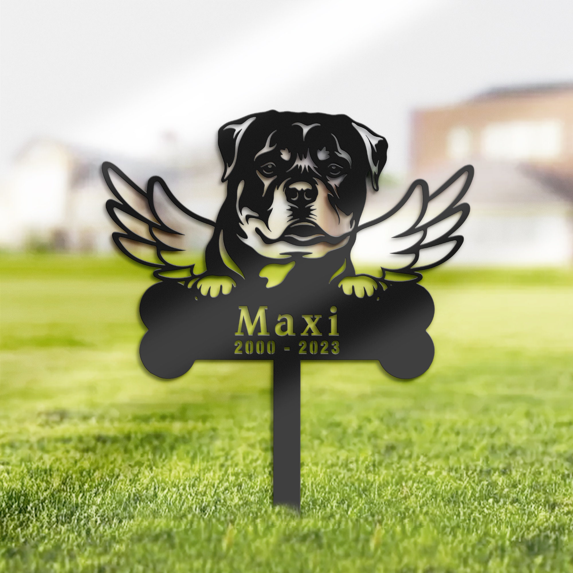 Dog Yard Stake Etsy