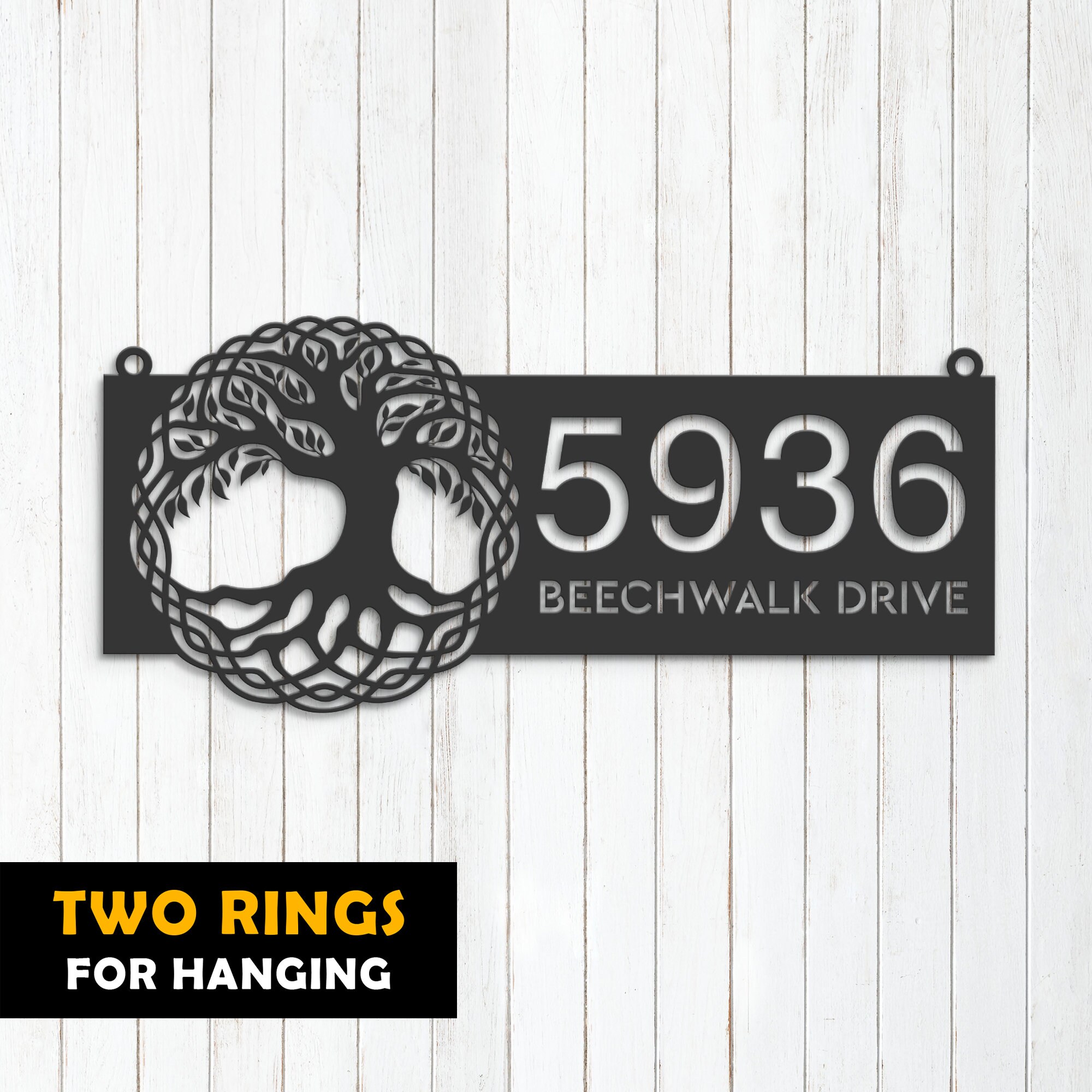 Números de Casa Metálicos Personalizables - Placa de Dirección Elegante para Exterior * * de Número de Puerta Personalizado - Regalo * de Inauguración de Casa