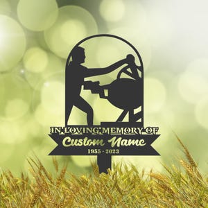 Personalized Printer Memorial Stake, Metal Stake, Sympathy Sign, Grave Marker, Remembrance Stake