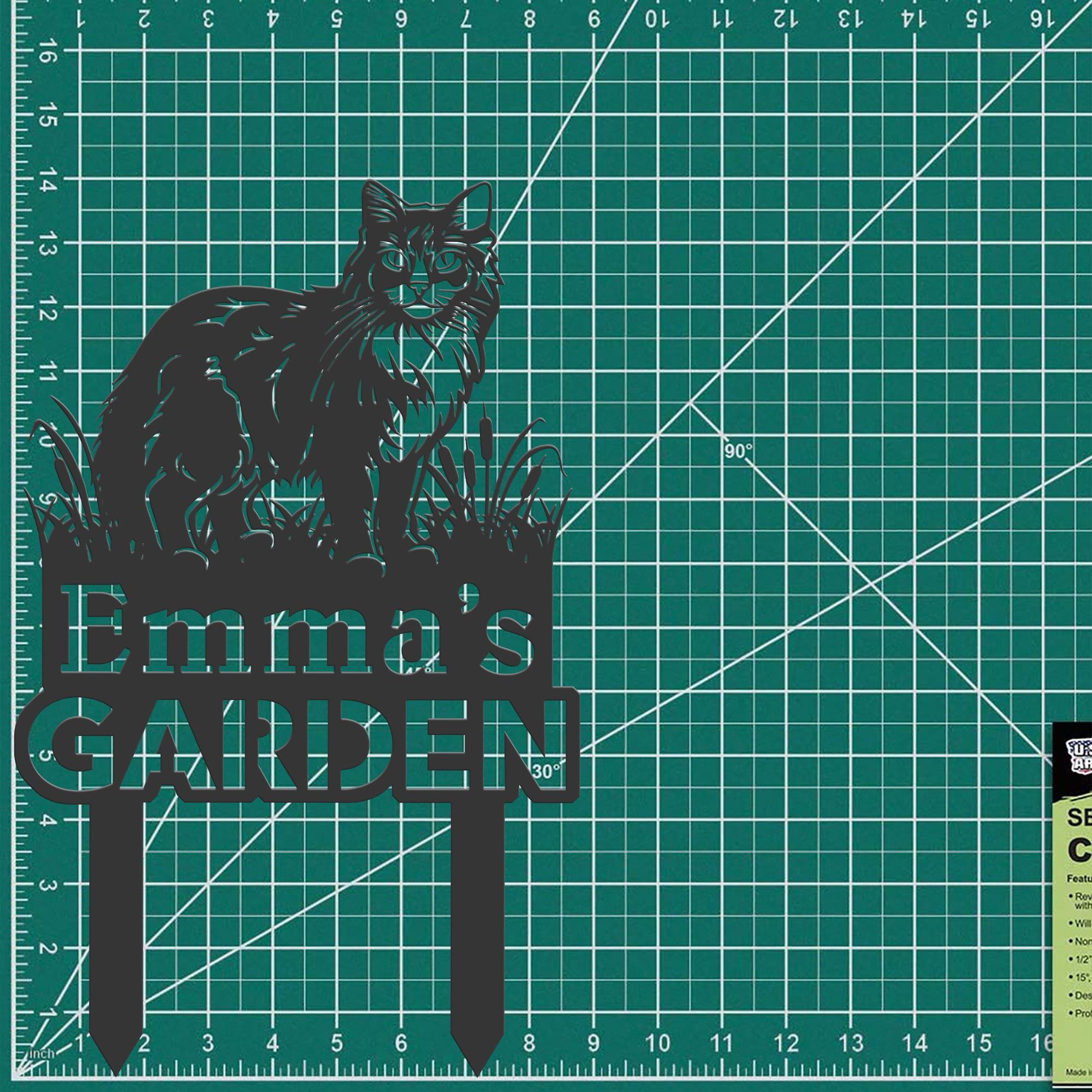 Targa In Metallo Retrò Con Gatto Maine Coon - Cartello Decorativo 20x30 Cm Per Pareti Di Casa, Giardino E Bar