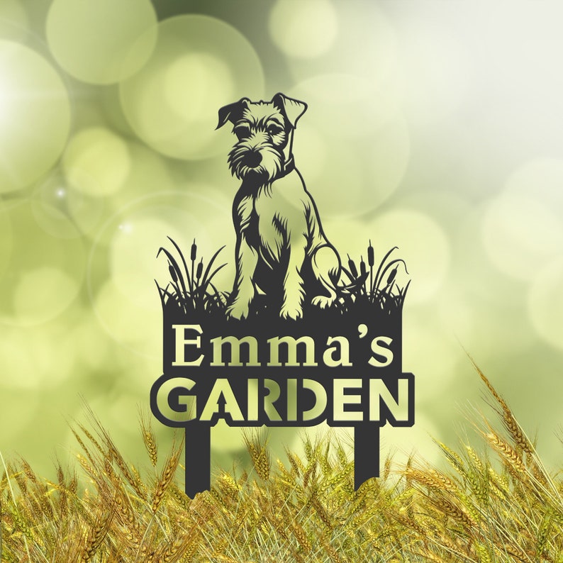 Personalized Irish Terrier Dog Metal Garden Sign, Custom Yard Sign With