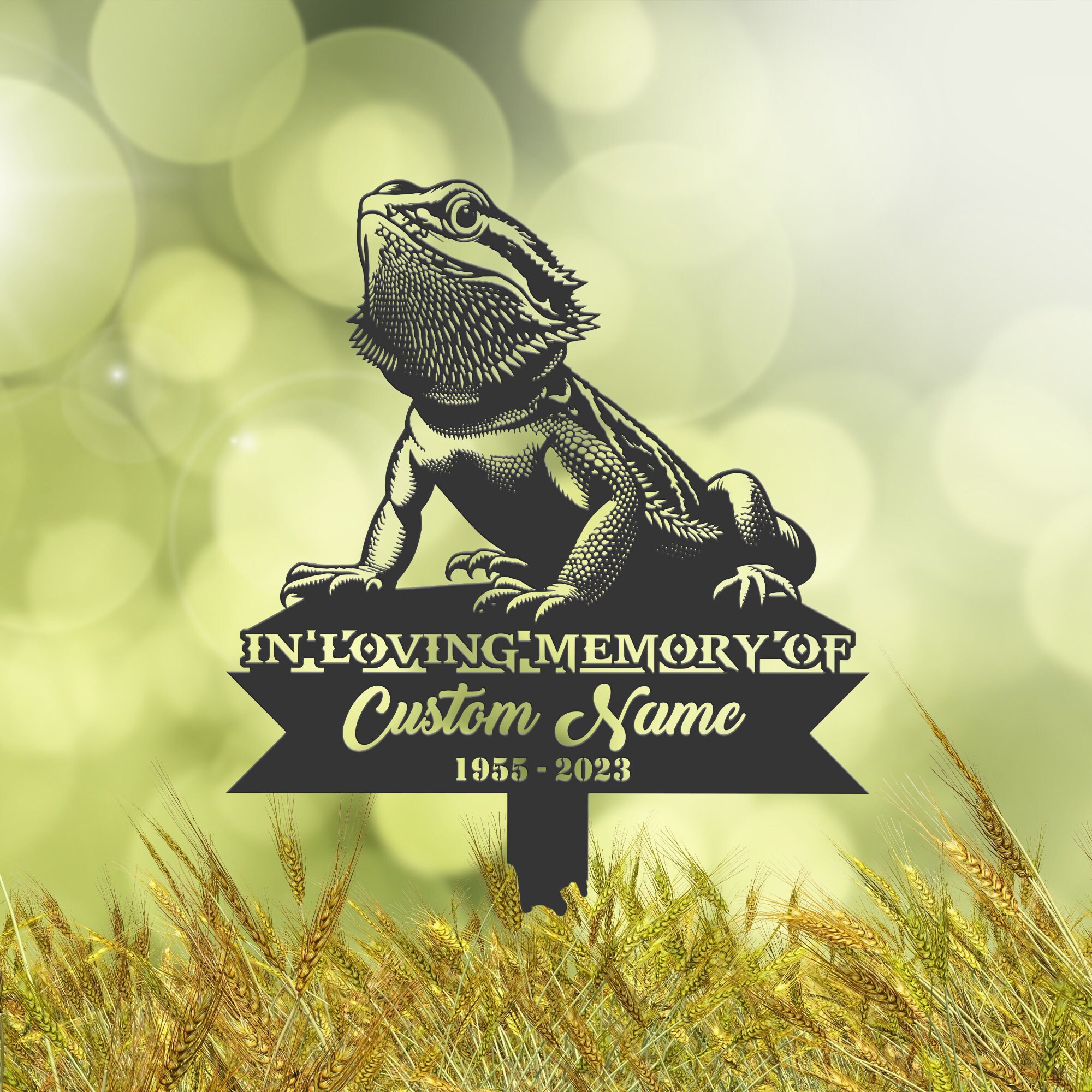 thumbnail image 2 of Bearded Dragon Memorial Gift, Personalized Bearded Dragon Memorial Picture Frame Pet Lizard Remembrance Gift, Pet Reptile Sympathy Pet Loss 2 of 9
