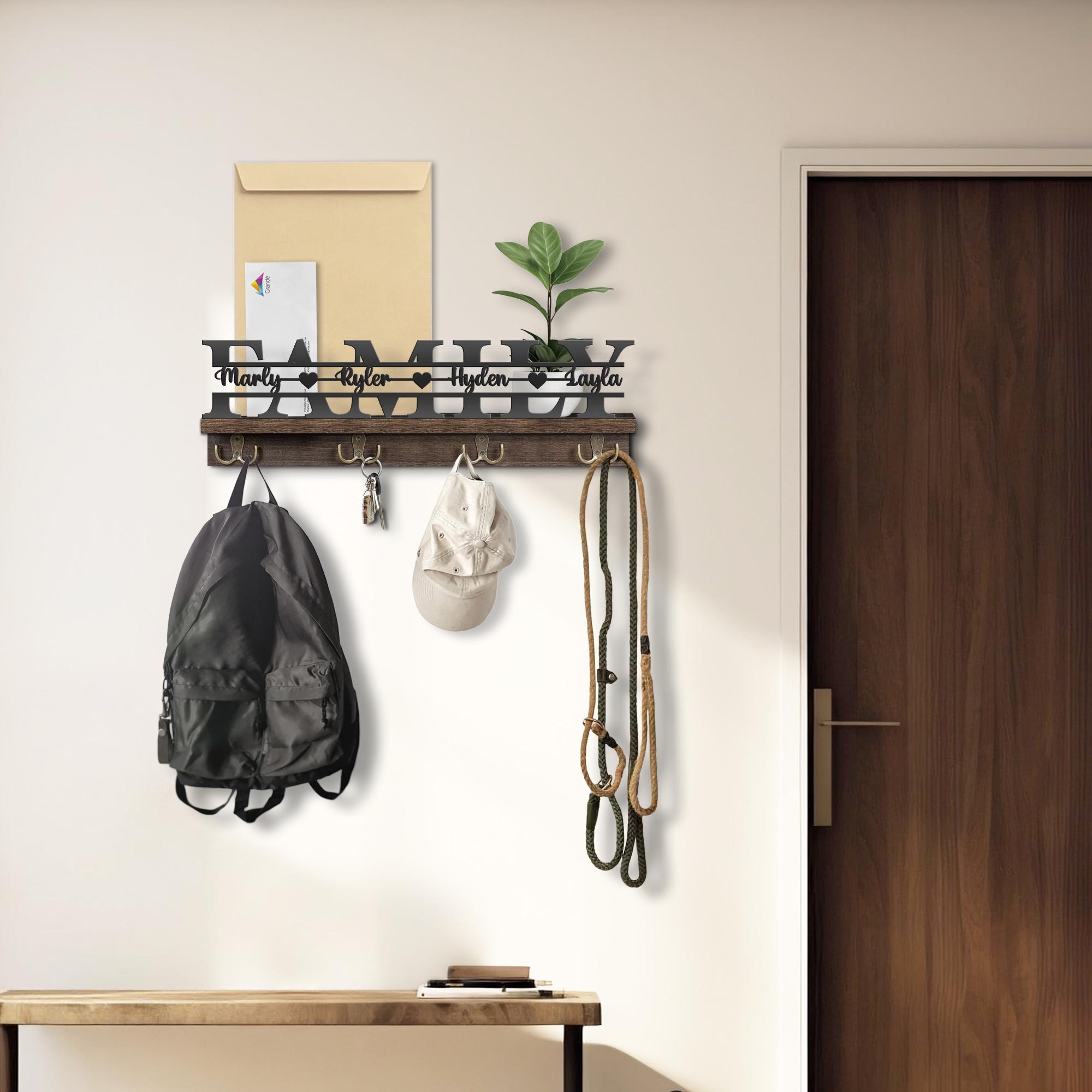 CASSETTA QUADRO PORTACHIAVI da parete in legno porta chiavi 5 posti