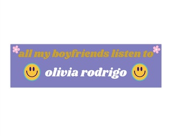 Olivia Rodrigo bildekal Alla mina pojkvänner lyssnar på Olivia Rodrigo Sour