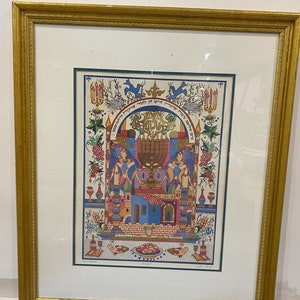 Judaica wall art. Signed By Original M.Elkayam. “Shabbat”.